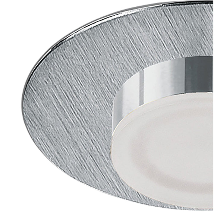 Mantra M8350/1 Marcel Recessed Down Light 4W LED Round Satin Aluminium/Frosted Acrylic/Chrome
