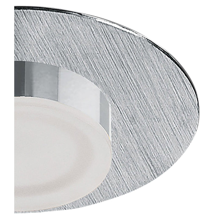 Mantra M8350/1 Marcel Recessed Down Light 4W LED Round Satin Aluminium/Frosted Acrylic/Chrome