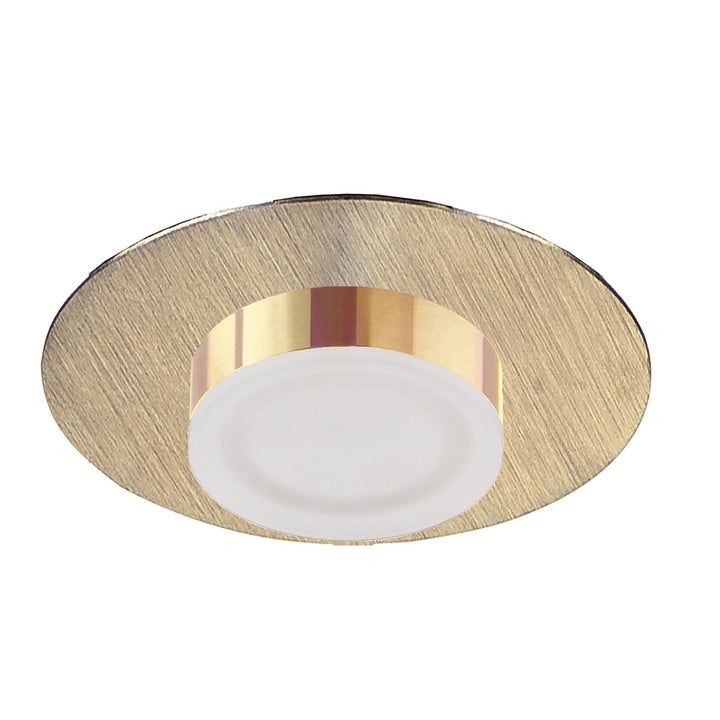 Mantra M8351/1 Marcel Recessed Down Light 4W LED Round Satin Gold/Frosted Acrylic/Gold