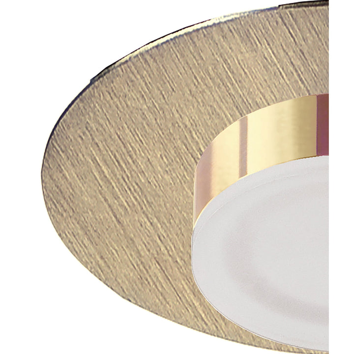 Mantra M8351/1 Marcel Recessed Down Light 4W LED Round Satin Gold/Frosted Acrylic/Gold