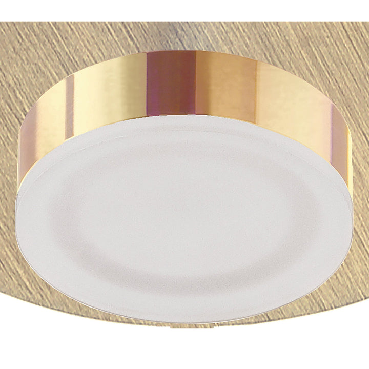 Mantra M8351/1 Marcel Recessed Down Light 4W LED Round Satin Gold/Frosted Acrylic/Gold