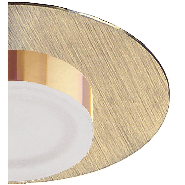 Mantra M8351/1 Marcel Recessed Down Light 4W LED Round Satin Gold/Frosted Acrylic/Gold