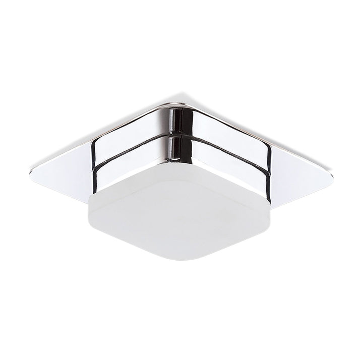 Mantra M8232/1 Marcel Recessed Down Light 5W LED Square Polished Chrome/Frosted Acrylic