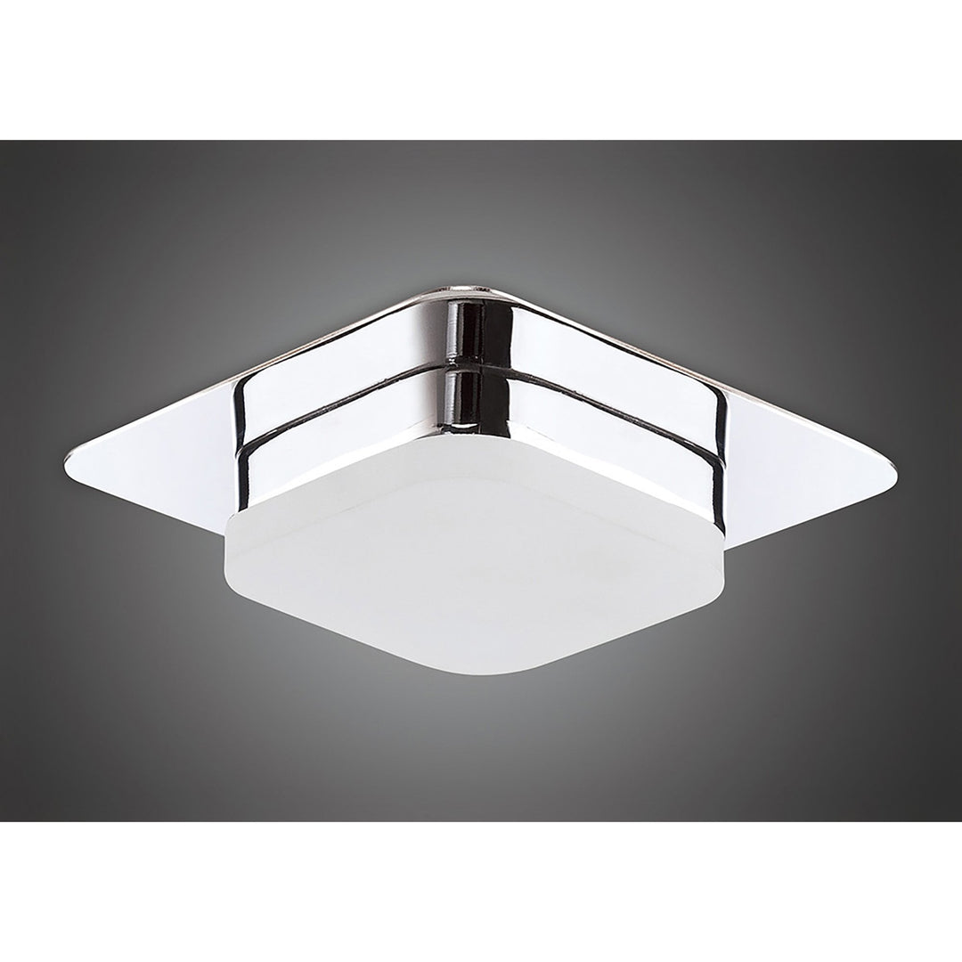 Mantra M8232/1 Marcel Recessed Down Light 5W LED Square Polished Chrome/Frosted Acrylic