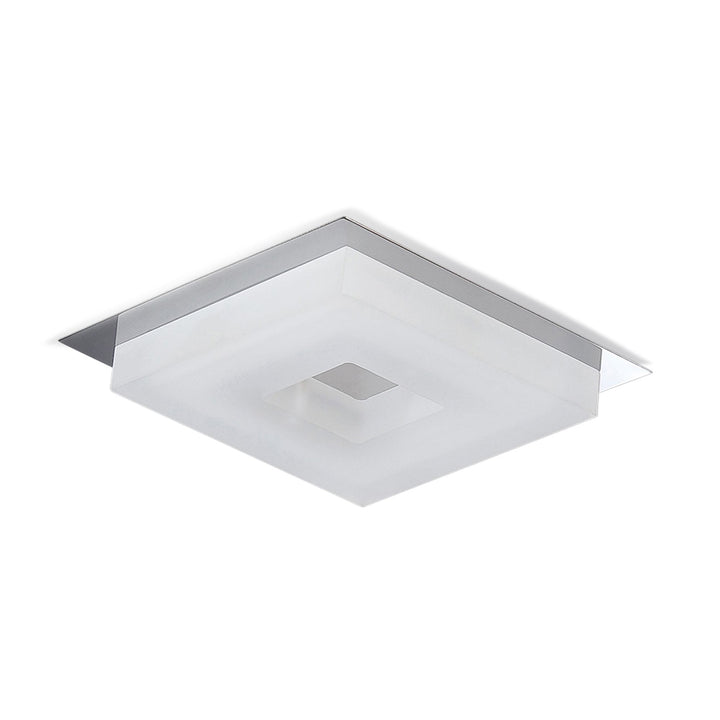 Mantra M8231/1 Marcel Recessed Down Light 6W LED Square Polished Chrome/Frosted Acrylic