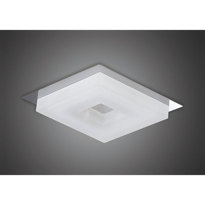 Mantra M8231/1 Marcel Recessed Down Light 6W LED Square Polished Chrome/Frosted Acrylic