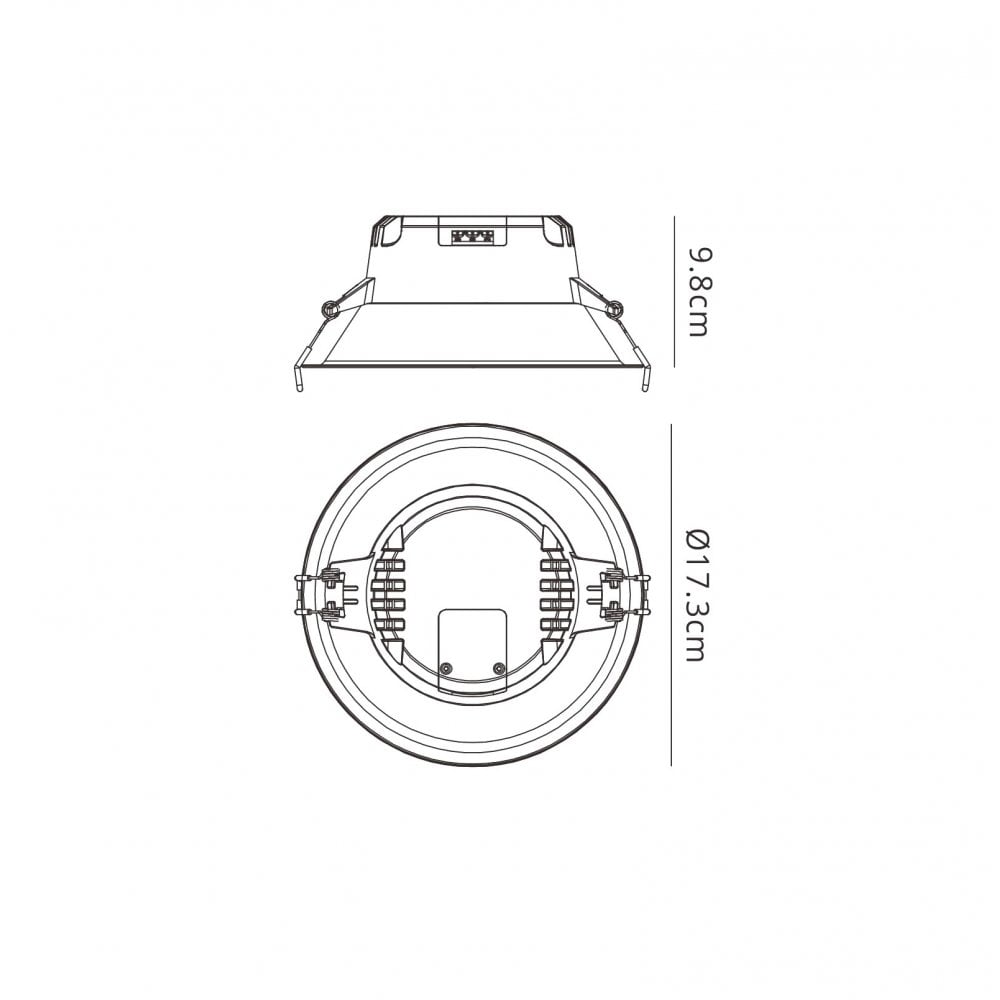 Mantra M6399 Medano Downlight 17.3cm Round 12W White