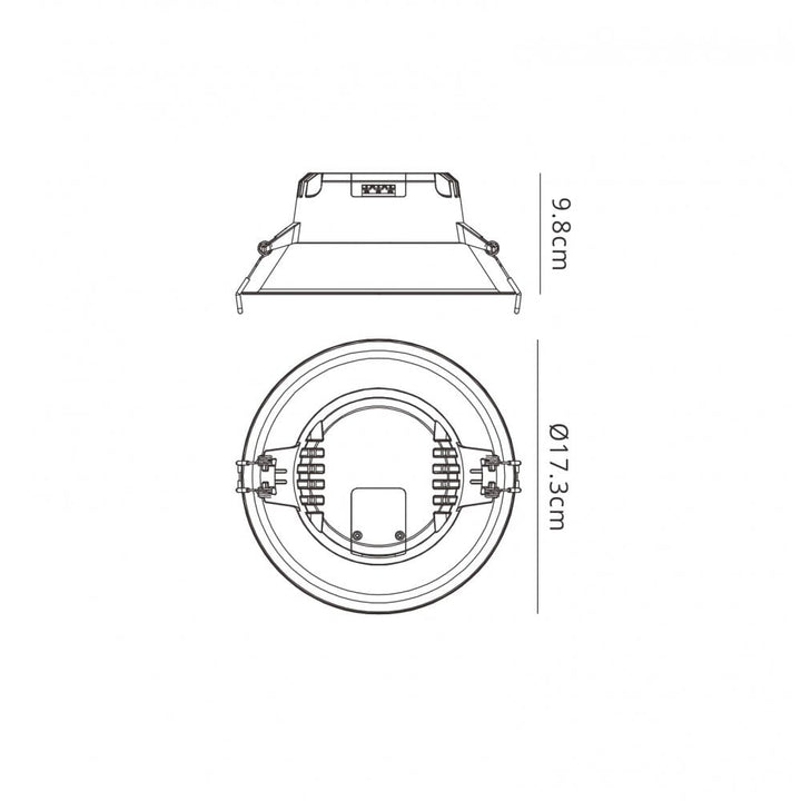 Mantra M6399 Medano Downlight 17.3cm Round 12W White