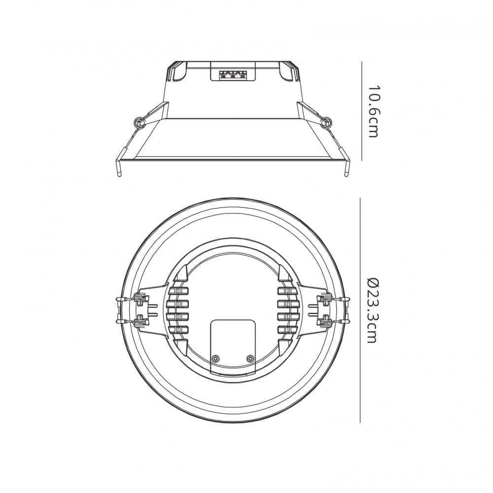 Mantra M6396 Medano Round 23.3cm LED Downlight 21W White