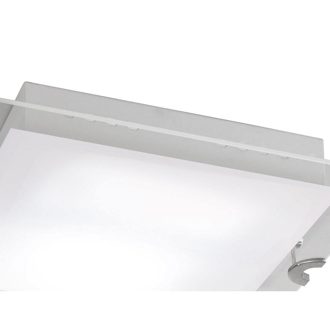 Mantra M8320/1 Melbourne Square Ceiling 15W LED Polished Chrome/Frosted White Glass