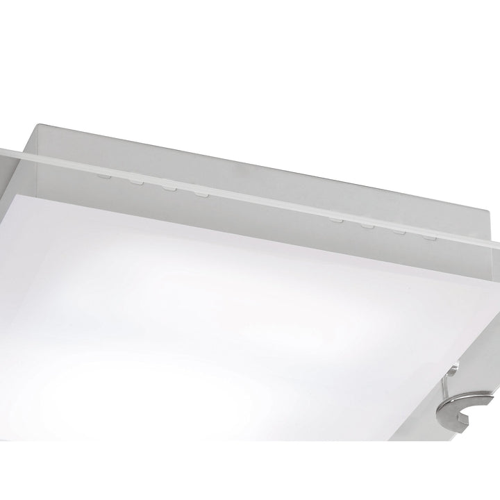 Mantra M8320/1 Melbourne Square Ceiling 15W LED Polished Chrome/Frosted White Glass