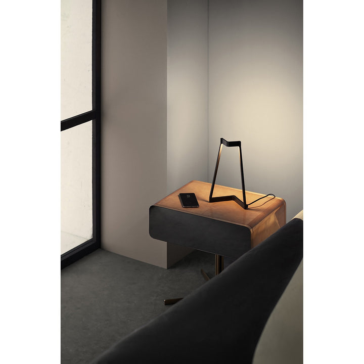 Mantra M7443 Minimal Floor Lamp 40W LED Dimmable Sand Brown
