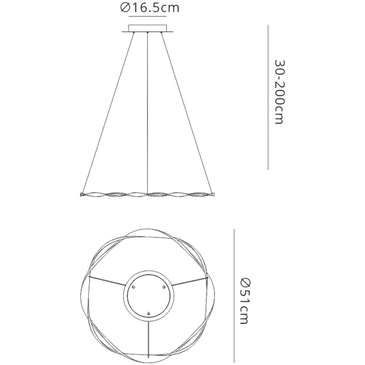 Mantra M6573 Madagascar Pendant LED Sand White