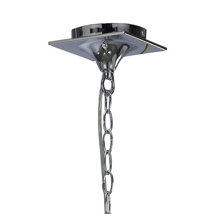 Mantra M1640/BS Mara Pendant 3 Light E14 Polished Chrome Black Shades
