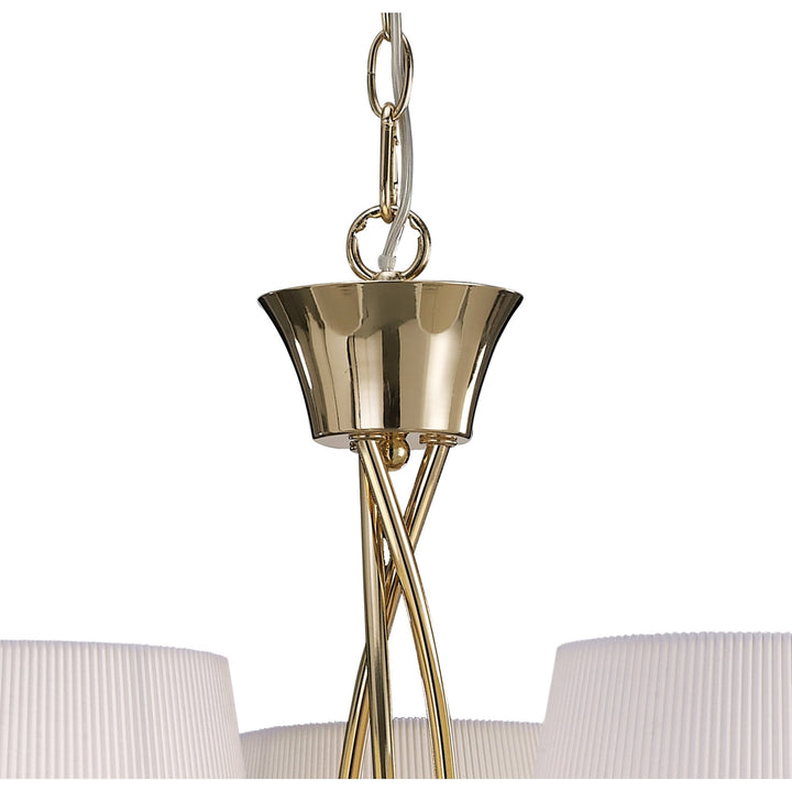 Mantra M1640FG Mara Pendant 3 Light French Gold/cream