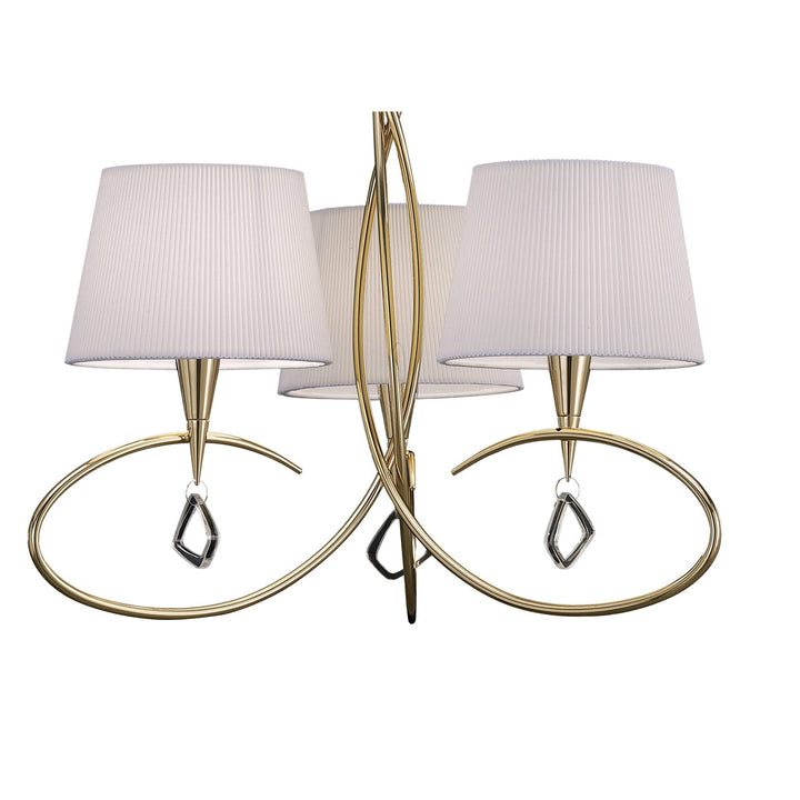 Mantra M1640FG Mara Pendant 3 Light French Gold/cream