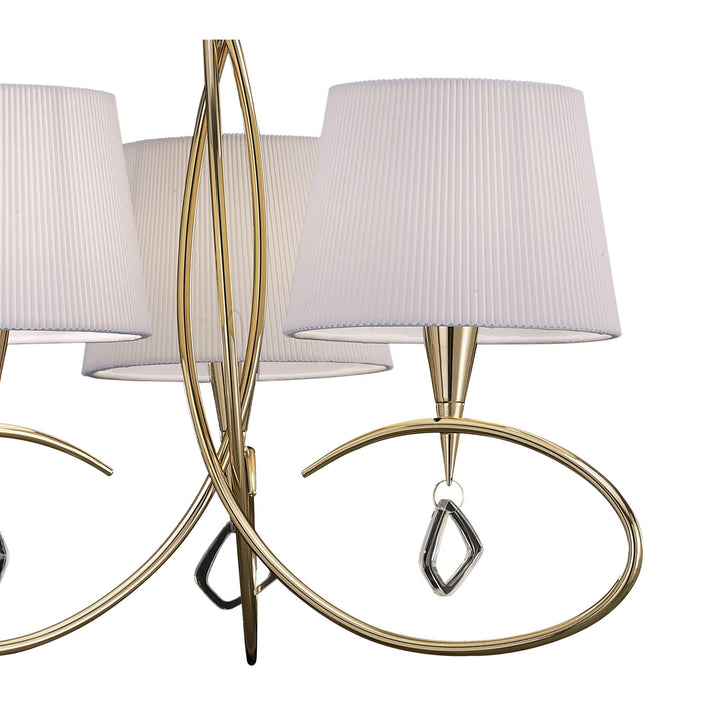 Mantra M1640FG Mara Pendant 3 Light French Gold/cream