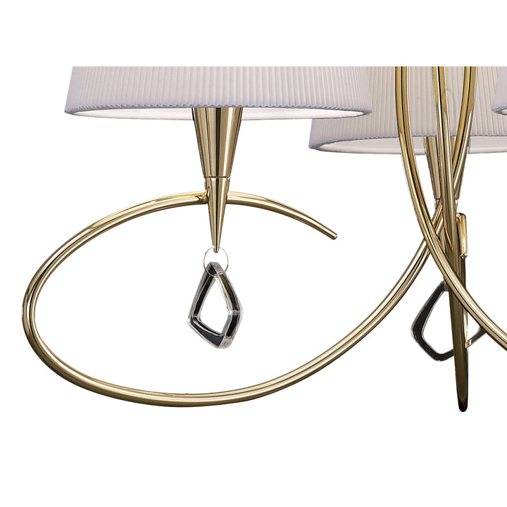 Mantra M1640FG Mara Pendant 3 Light French Gold/cream