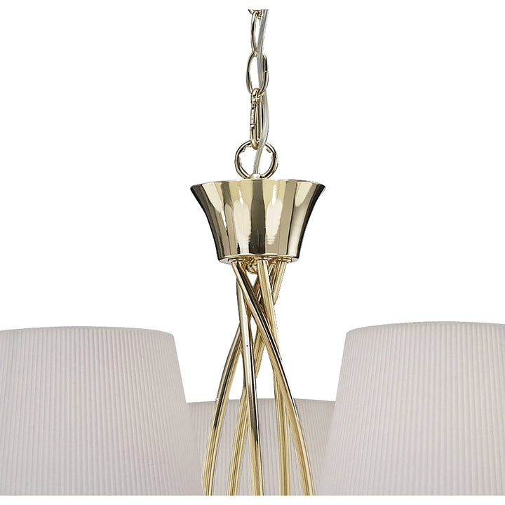 Mantra M1641FG Mara Pendant 5 Light French Gold/cream