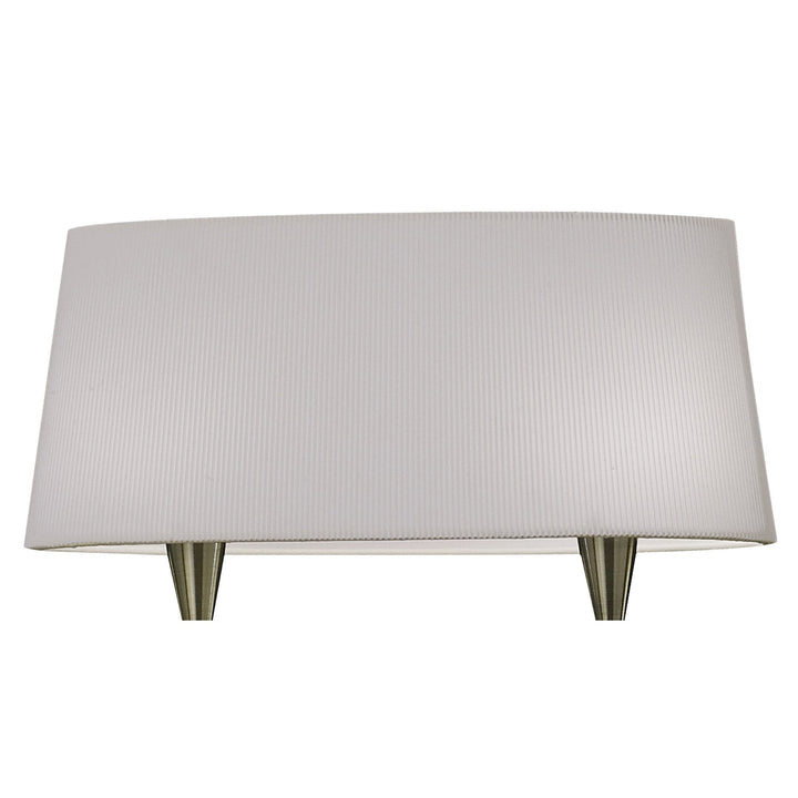 Mantra M1642AB Mara Linear Pendant 2 Arm 4 Light E14 Antique Brass Ivory White Shades