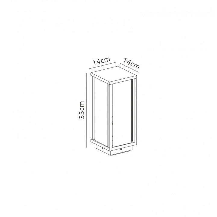 Mantra M6490 Meribel Pedestal Lamp IP54 Graphite