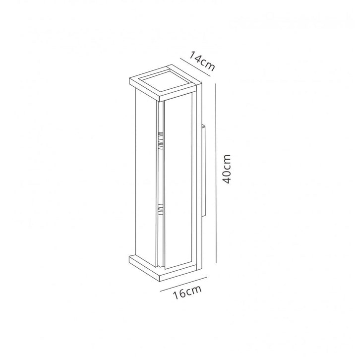 Mantra M6492 Meribel Wall Lamp IP54 Graphite