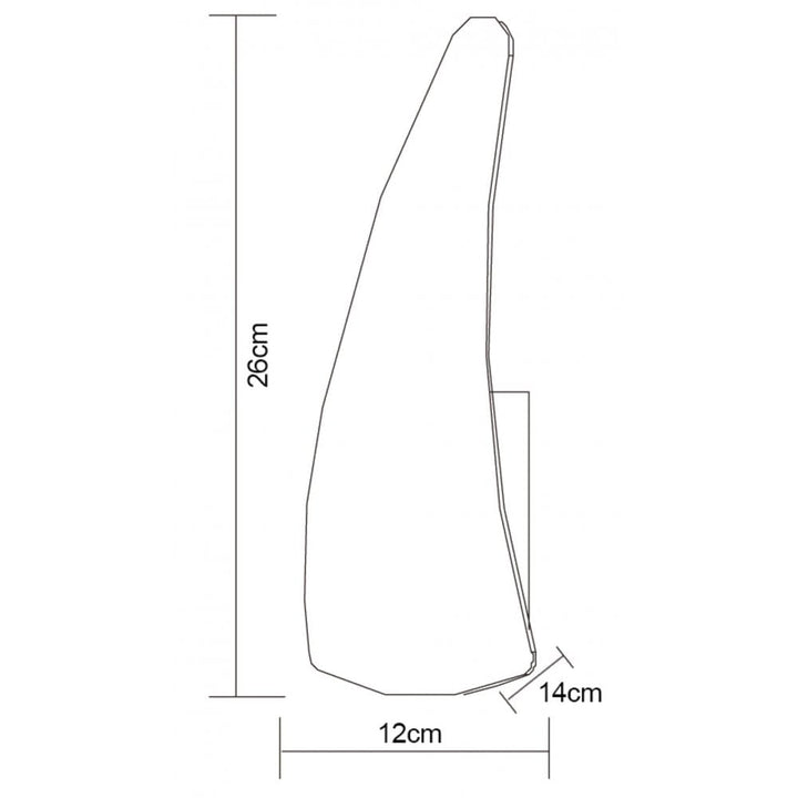 Mantra M3808 Mistral Wall Lamp Right LED Polished Chrome