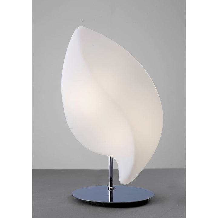 Mantra M3582 Natura Table Lamp 2 Light E27 Small Indoor Polished Chrome/Opal White