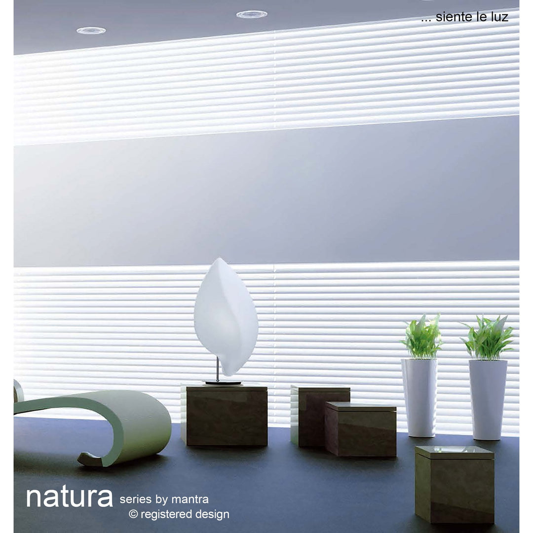 Mantra M3588 Natura Floor Lamp 4 Light E27 Indoor Polished Chrome/Opal White