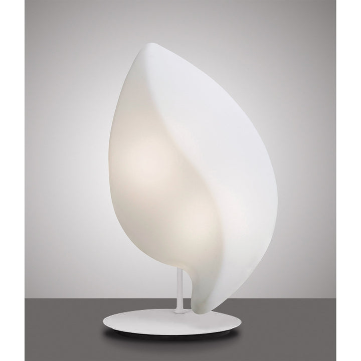 Mantra M3782 Natura Table Lamp 2 Light E27 Small Outdoor Matt White/Opal White