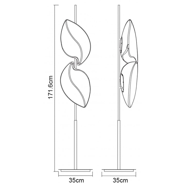 Mantra M3788 Natura Floor Lamp 4 Light E27 Outdoor Matt White/Opal White