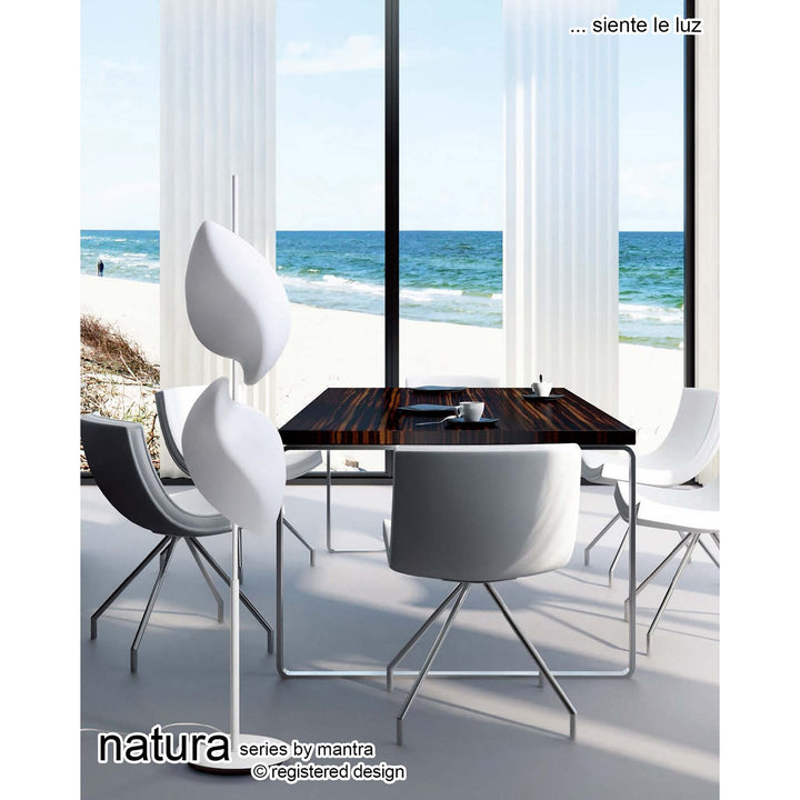 Mantra M3788 Natura Floor Lamp 4 Light E27 Outdoor Matt White/Opal White