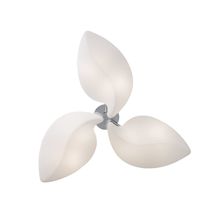 Mantra M3586 Natura Semi Flush 6 Light E27 Indoor Polished Chrome/Opal White