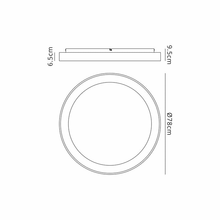 Mantra M8019 Niseko Ring Ceiling 78cm 58W LED White
