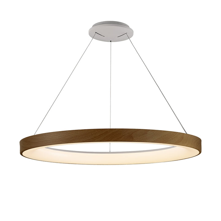 Mantra M8015 Niseko Ring Pendant 90cm 66W LED Remote Control Wood