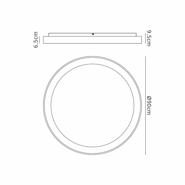 Mantra M8022 Niseko Ring Ceiling 90cm 78W LED Black