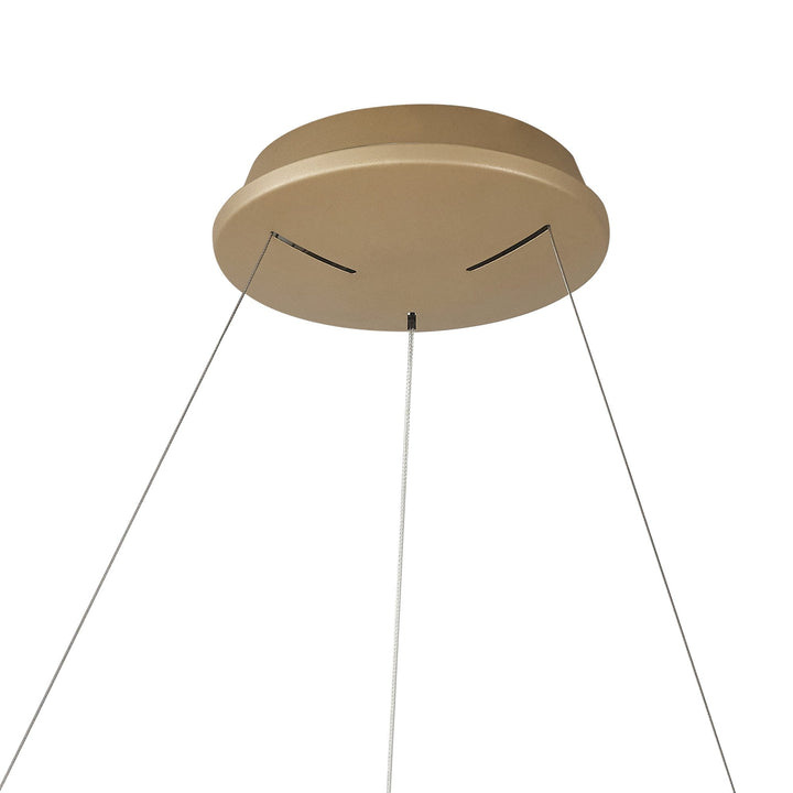 Mantra M7756 Niseko Ring Pendant 90cm 66W LED Remote Control Gold