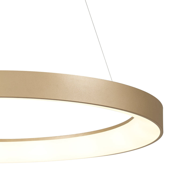 Mantra M7756 Niseko Ring Pendant 90cm 66W LED Remote Control Gold
