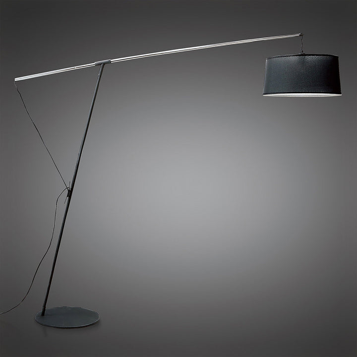 Mantra M4968 Nordica Floor Lamp E27 Black Shade Black/Polished Chrome