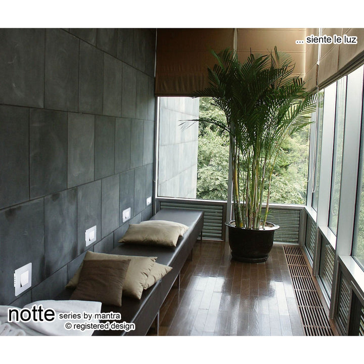 Mantra M8121/1 Notte Pendant 28W LED Round Polished Chrome/Frosted Acrylic