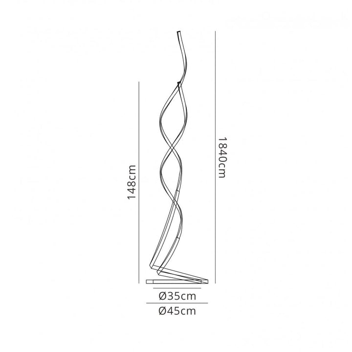 Mantra M6010K Nur Blanco XL Floor Lamp 22W LED Dimmable White / Frosted Acrylic