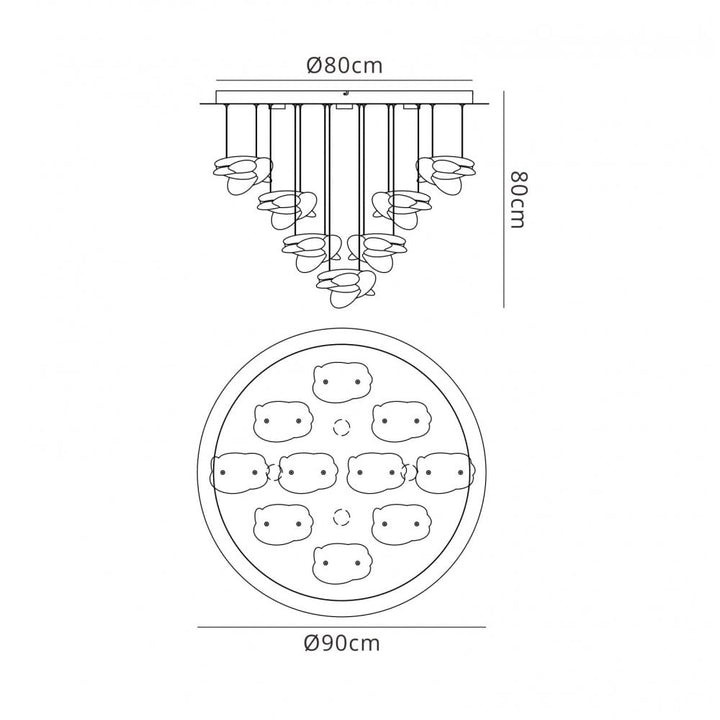 Mantra M5900 Nido Pendant 90cm Round LED Polished Chrome