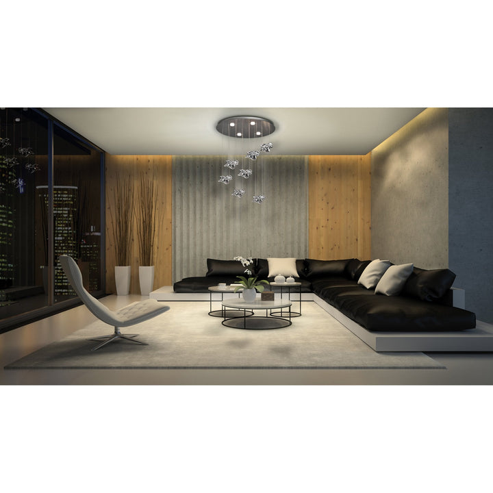 Mantra M5900 Nido Pendant 90cm Round LED Polished Chrome