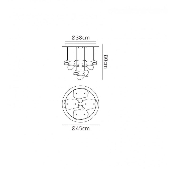 Mantra M5903 Nido Pendant 45cm Round LED Polished Chrome