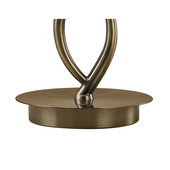 Mantra M1925/BS Ninette Table Lamp 1 Light E14 Small Antique Brass Black Shade
