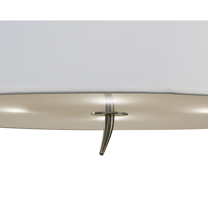 Mantra M1928 Ninette Semi Flush 4 Light E27 Antique Brass Ivory White Shade