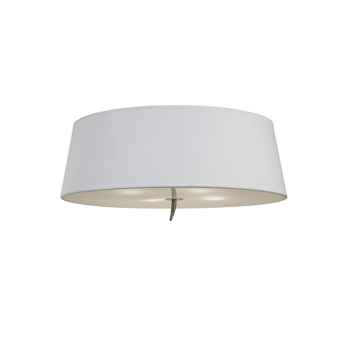 Mantra M1929 Ninette Flush Ceiling 4 Light E27 Antique Brass Ivory White Shade