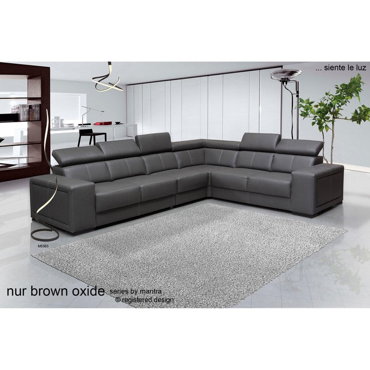 Mantra M5366 Nur Brown Oxide Table Lamp LED Frosted Acrylic Brown Oxide