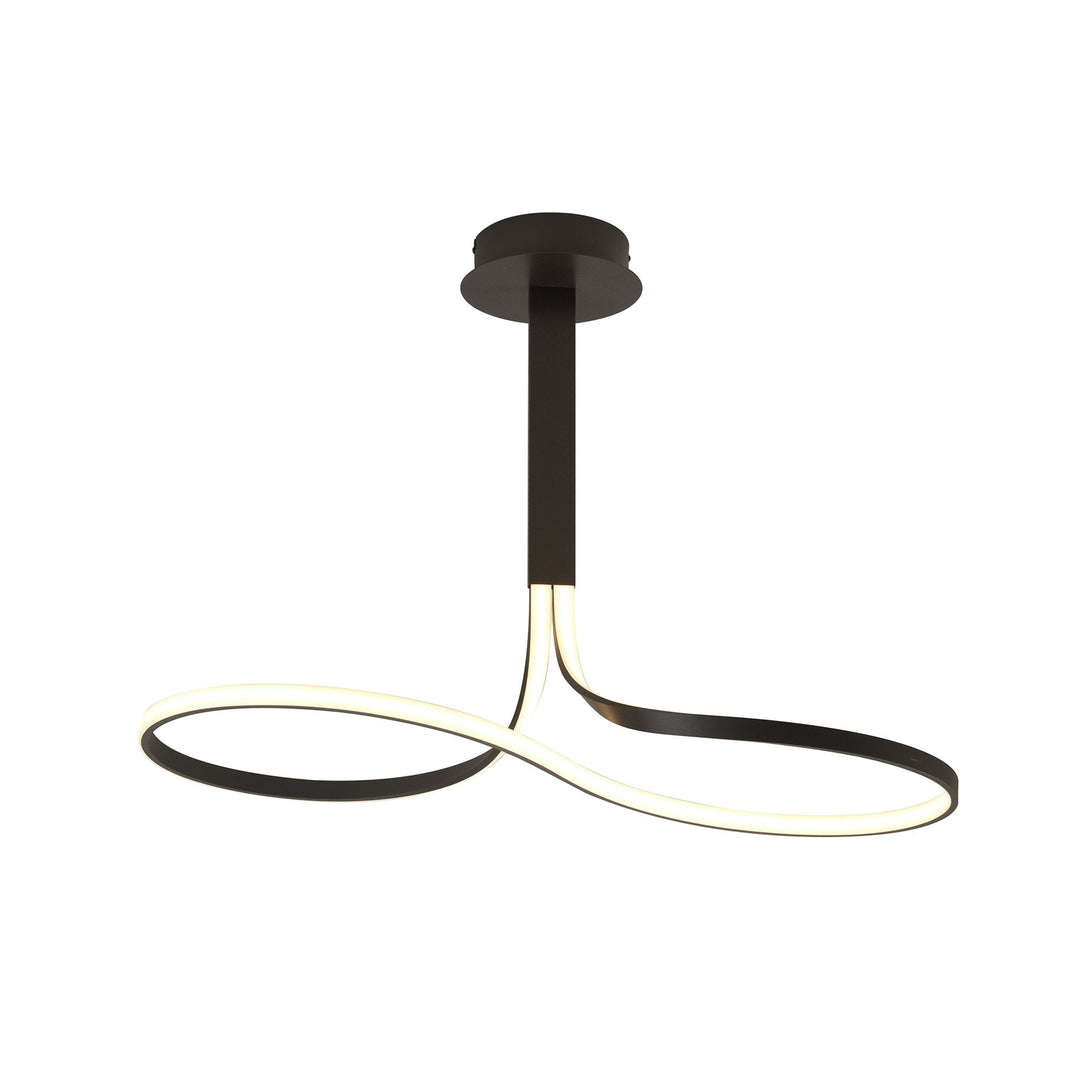 Mantra M5825 Nur Brown Oxide Semi Ceiling Light Tall LED Brown Oxide