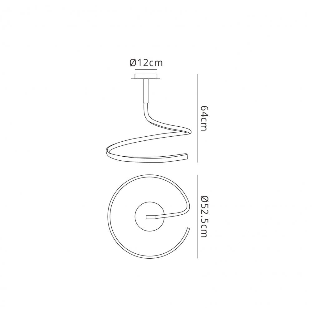 Mantra M5829 Nur BR Semi Ceiling LED Frosted Acrylic Brown Oxide